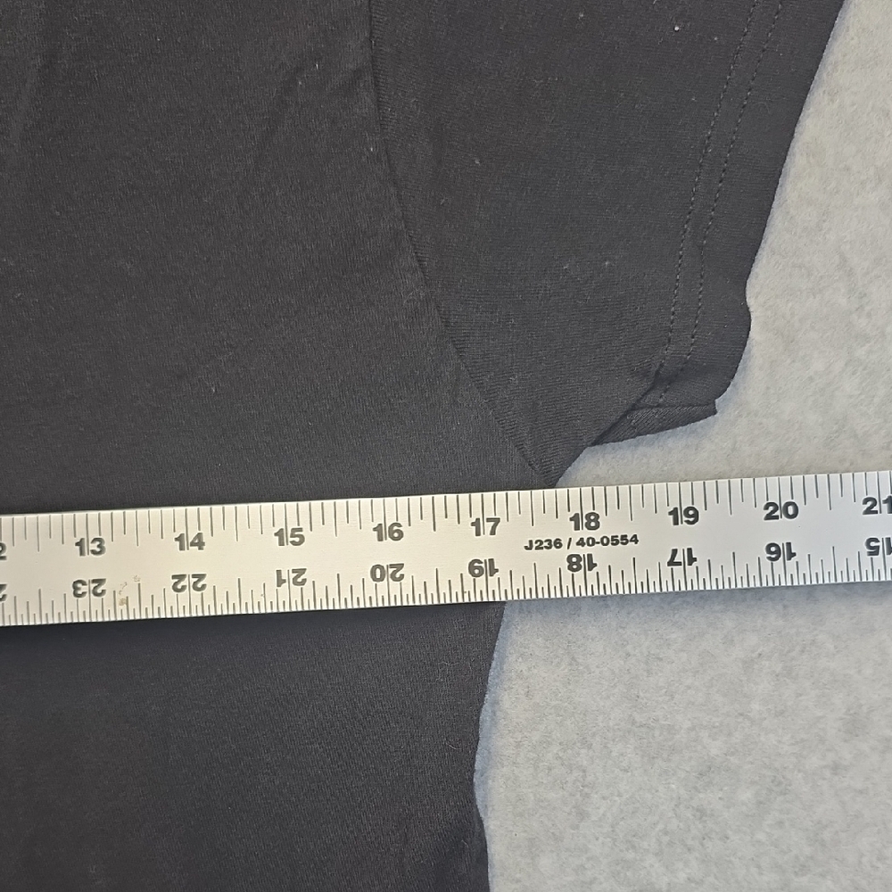 Bundle of 2 Black V-Neck T-Shirts Tultex 100% Cotton Women’s XL - Picture 4 of 7